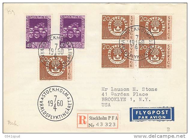 1960  Suéde Sweden  FDC  Varldsflyktingaret - Covers & Documents