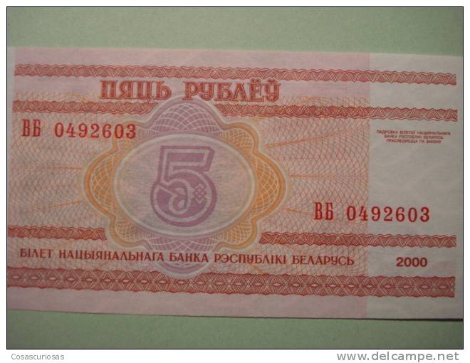 9361 BELARUS BIELORUSIA 5 RUBLAS       AÑO / YEAR  2000 UNCIRCULATED SIN CIRCULAR - Belarus