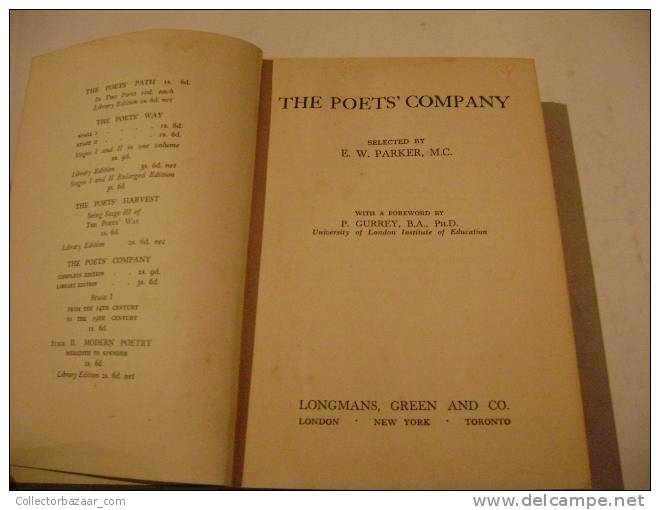 The Poets' Company. PARKER E.W. (selected By) - Lyrik/Theater