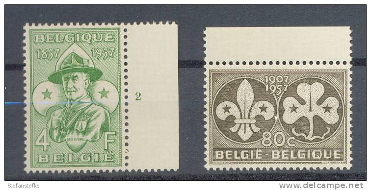 Belgie Ocb Nr : 1022 - 1023 ** (zie Scan)  1023 Met Plaatnummer 2 - ....-1960