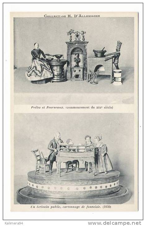 Collection  H. D´ ALLEMAGNE  ( Jouets XVIIIe Siècle ) /  POÊLE ET FOURNEAUX + ECRIVAIN PUBLIC , CARTONNAGE DE FANTAISIE - Articles Of Virtu