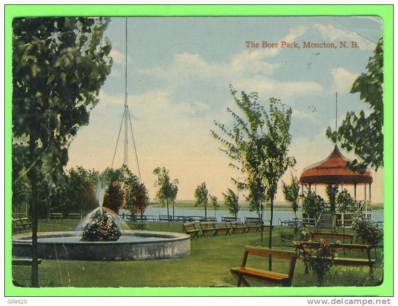 MONCTON, N.B. - THE BORE PARK - TRAVEL IN 1919 - VALENTINE & SONS PUB. CO LTD - - Autres & Non Classés