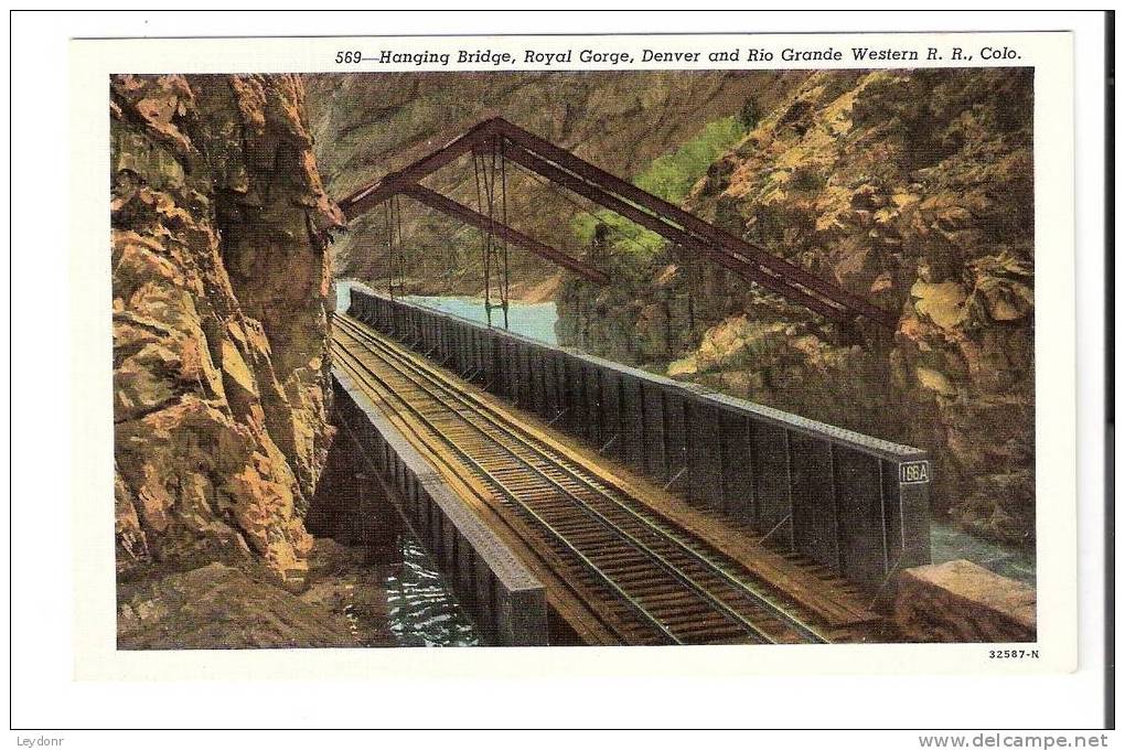 Hanging Train Bridge, Royal Gorge, Denver And Rio Grande Western Rail Road, Colorado - Otros & Sin Clasificación