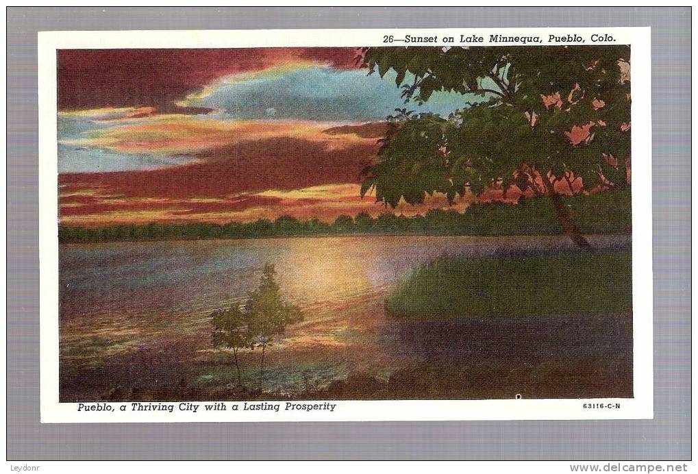 Sunset On Lake Minnequa, Pueblo, Colorado, A Thriving City With A Lasting Prosperity - Pueblo