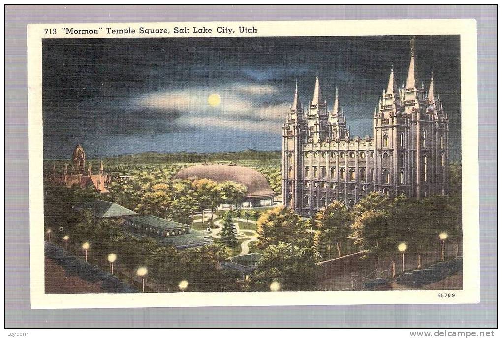 Mormon Temple Square, Salt Lake City, Utah - 1940 - Salt Lake City