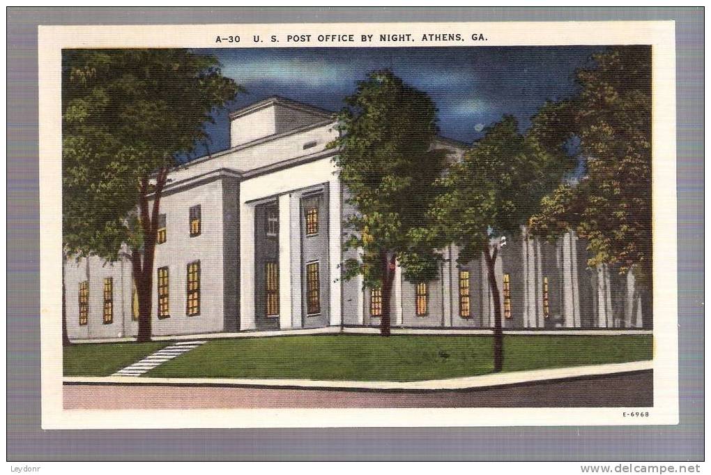 U.S. Post Office By Night, Athens, Georgia - Other & Unclassified