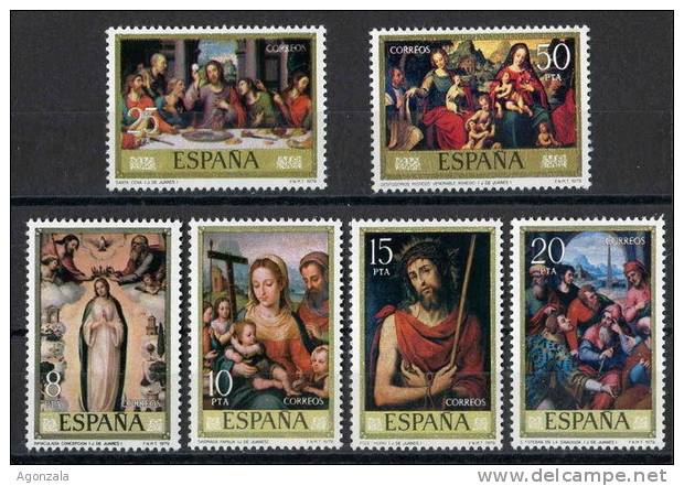 SERIE TIMBRES ESPAGNE NOUVEAUX 1979 PEINTURE JUAN DE JUNES - Religieux