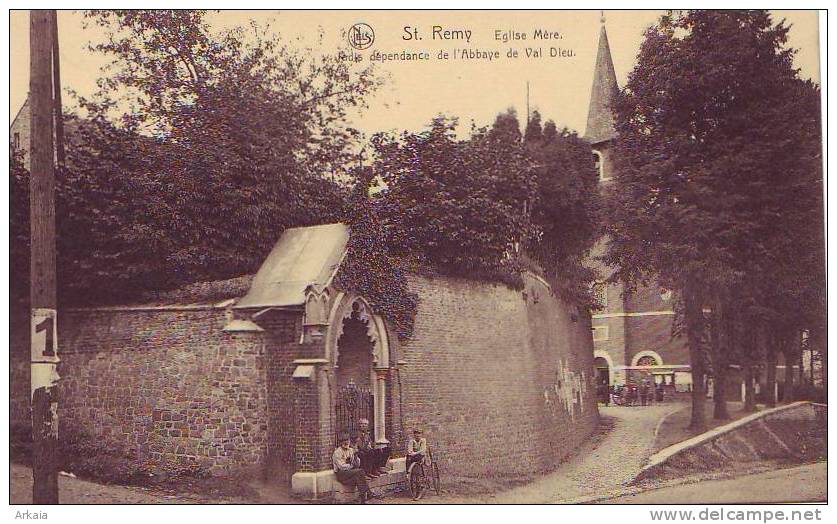 SAINT REMY = Eglise Mère - Belle Carte Animée (Nels + Nelissen) Vierge - Blegny