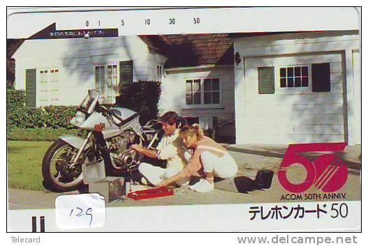 Télécarte Ancienne Japon Balken Free Card (129) Japan Front Bar Free Phonecard * Barcode  * 110-5412  MOTOR - Motos