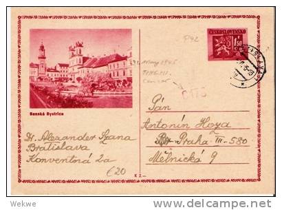 Tsc160/ CSSR - Bild-GA 1945. Bratislava-Prag (Geprüft Durch C 178) - Cartes Postales