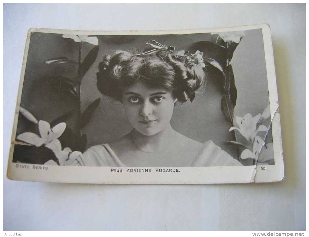 SPECTACLE -ARTISTE: MISS ADRIENNE AUGARDE CPA  DE LIVERPOOL-ROYAUME-UNI GREAT BRITAIN- DE 1906 - Entertainers