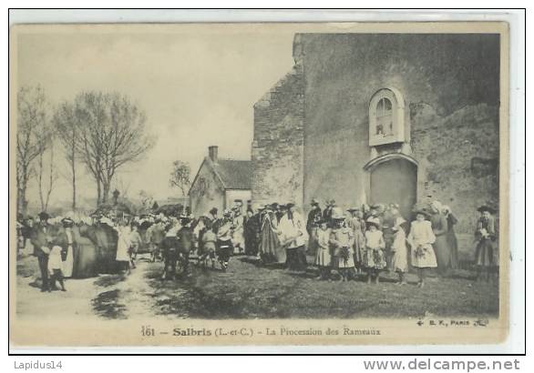 F 635 / CPA    SALBRIS    (41)   LA PROCESSION DES RAMEAUX - Salbris