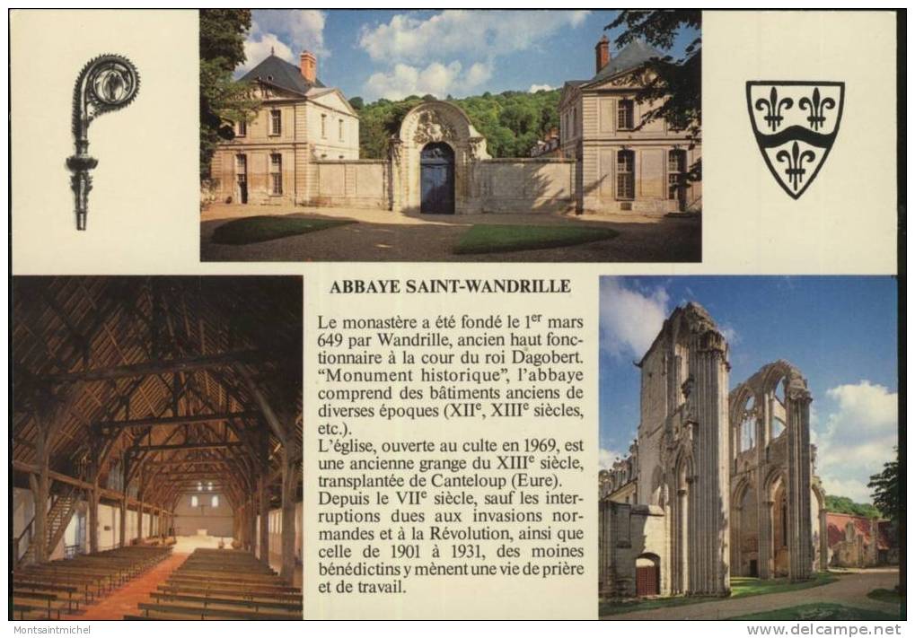Saint-Wandrille. Seine-Maritime 76. Monastère Fondé En 649. Entrée Principale Et Pavillons. Eglise. Ruines. - Saint-Wandrille-Rançon