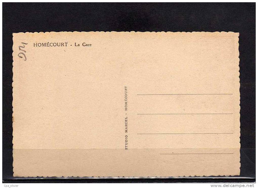 54 HOMECOURT Gare, Extérieur, Animée, Ed Marcel, 193? - Homecourt