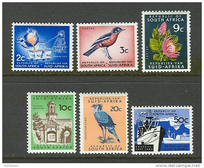 South Africa  Stamps  SC# 329, 331, 336, 337, 340, 341  Mint  SCV $ 15.35 - Nuovi