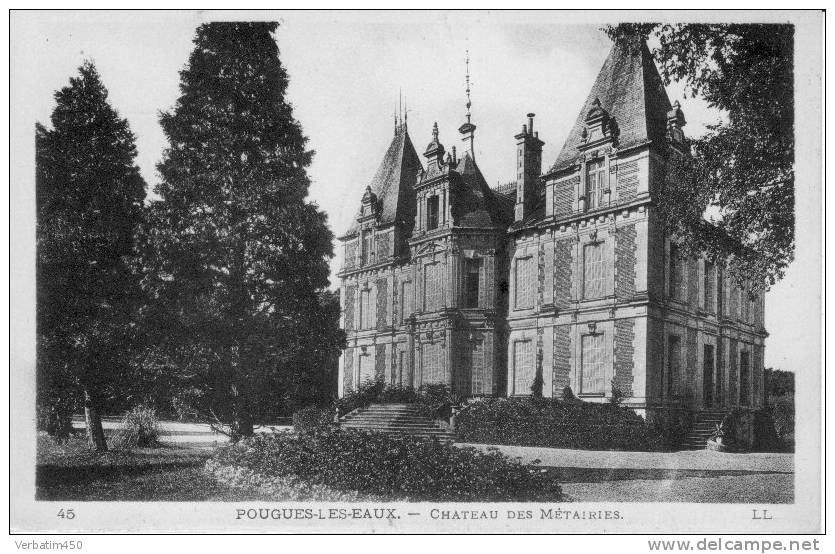 58..POUGUES LES EAUX..CHATEAU DES METAIRIES...ECRITE SANS DATE.. - Pougues Les Eaux