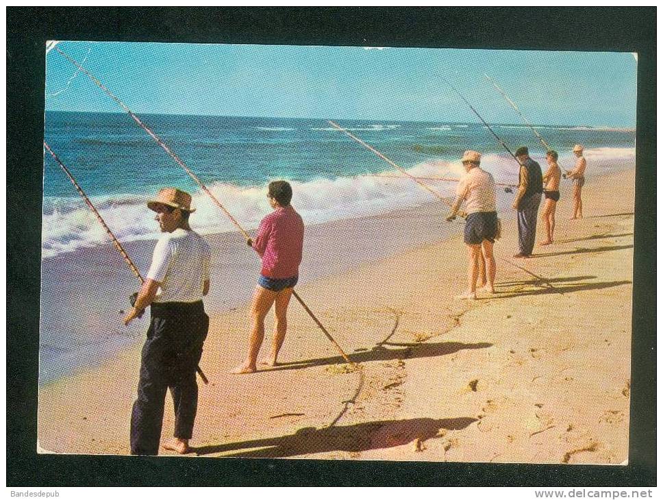 CPSM - Pêche - Sur La Plage Pêcheurs Au Lancer ( Pêcheur ARTAUD FRERES) - Fishing