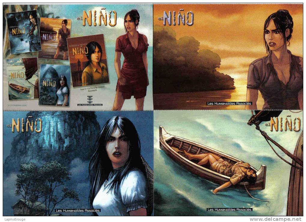 Lot Cartes Postales PERRISSIN PAVLOVIC Pour El Nino Les Humanoides Associés - Postcards