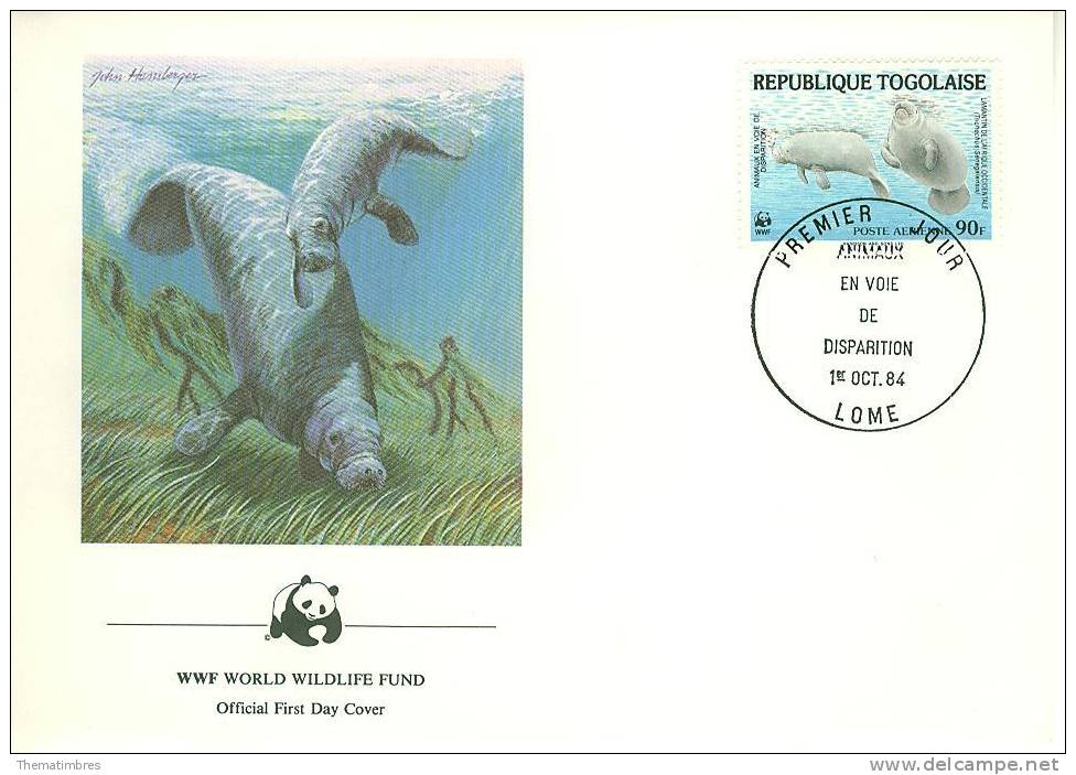 W0541 Lamantin Trichechus Senegalensis Togo 1984 FDC WWF - Otros & Sin Clasificación