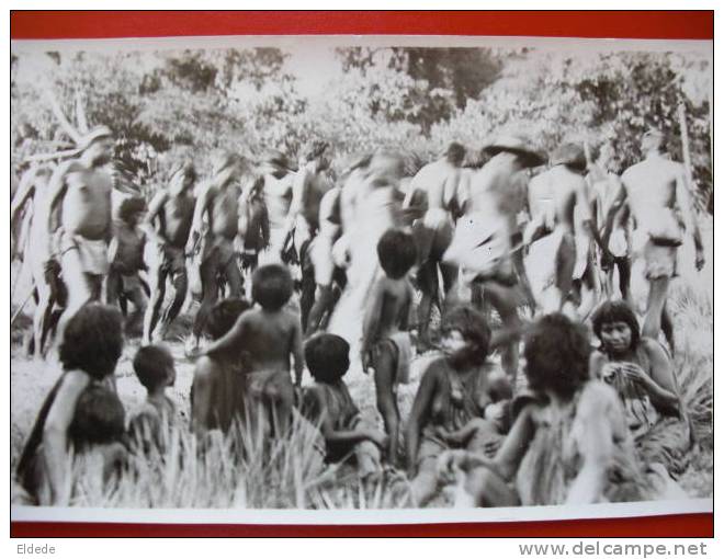 Groupe Indiens Guahibos Danse Du Trophée Orenoque Photo Taille Carte Postale Ancienne - Venezuela