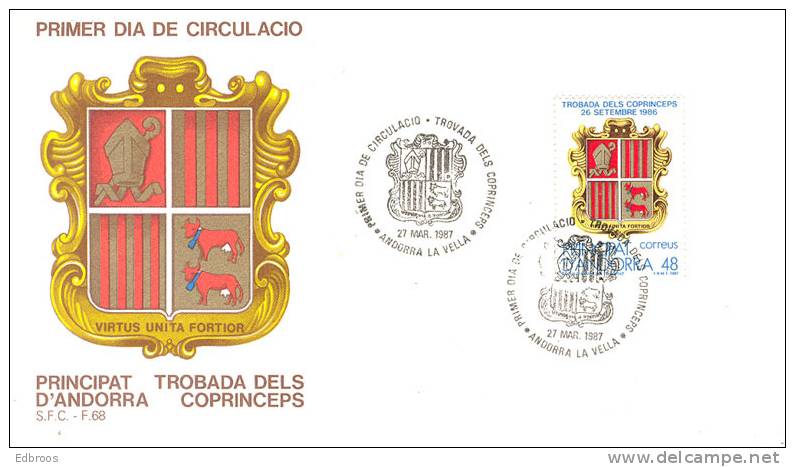 Andorra/Principat D' Andorra FDC  N° 182 Y&T.  Mooi Zie Scan. - Other & Unclassified