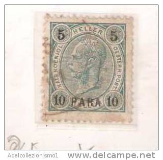 10071) AUSTRIA - Uffici Postali Austriaci Nel Levante - 1901 - Franc. Del 1901 Sovrast. N. 32 Usato I° Scelta - Levant Autrichien