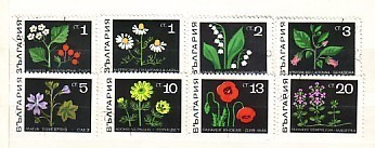 BULGARIA / Bulgarie 1969 FLOWERS - MEDICINAL 8v.-used - Piante Medicinali