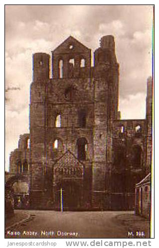 REAL PHOTO PCd. KELSO ABBEY North Doorway--Roxburghshire--The BORDERS-- Scotland - Roxburghshire