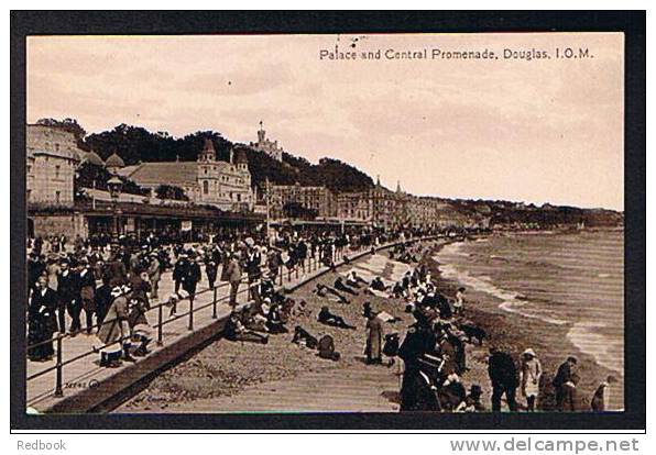 Early Postcard Palace & Central Promenade Douglas Isle Of Man - Ref 176 - Isle Of Man