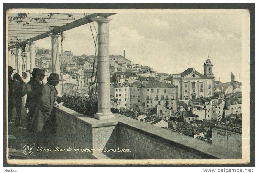 PORTUGAL LISSABON LISBOA VISTA DO MIRADOURO DE SANTA LUCIA , VINTAGE PC - Lisboa