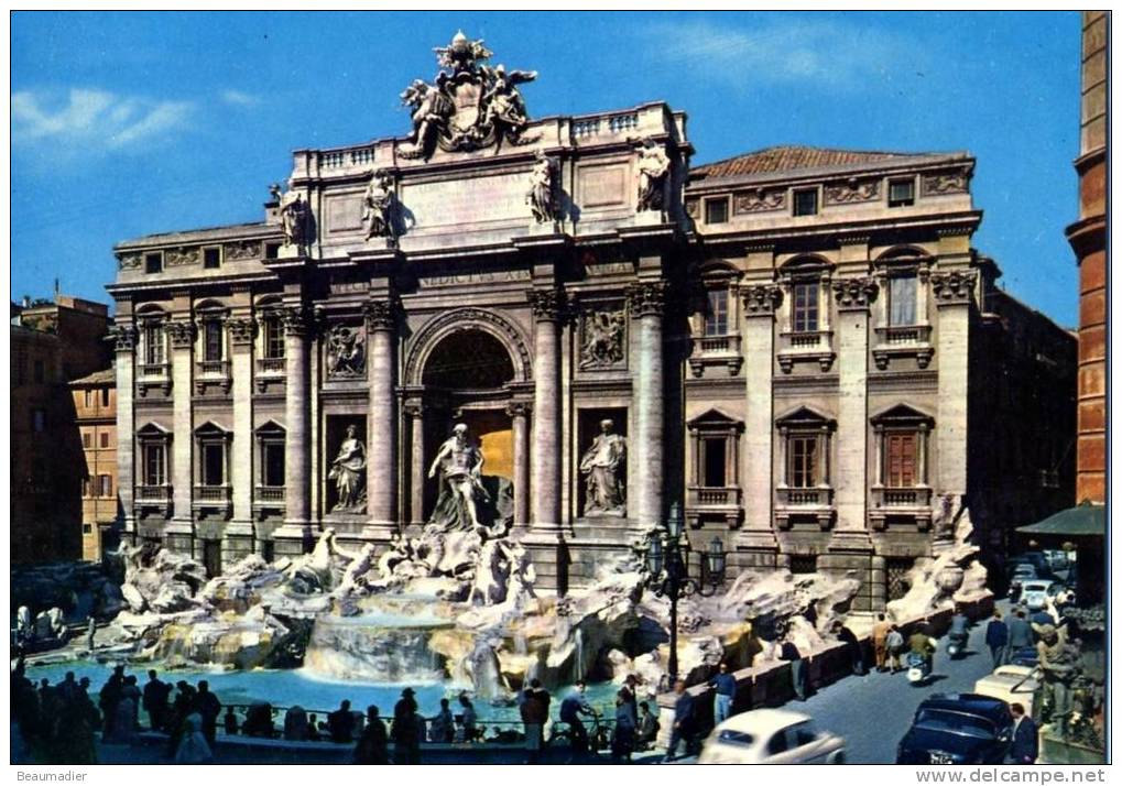 Roma Rome Fontana Di Trevi Fontaine Fountain Springbrunnen - Fontana Di Trevi