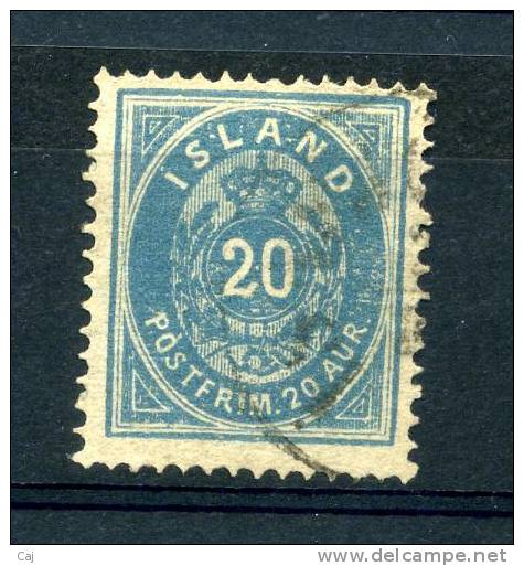 Islande  -  1882  :  Yv  14A  (o)   Dentelé 14 X 14 1/2      ,   N3 - Gebraucht