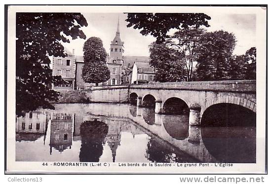 LOIR ET CHER - Romorantin - Les Bords De La Sauldre - Le Grand Pont - L'église - Romorantin