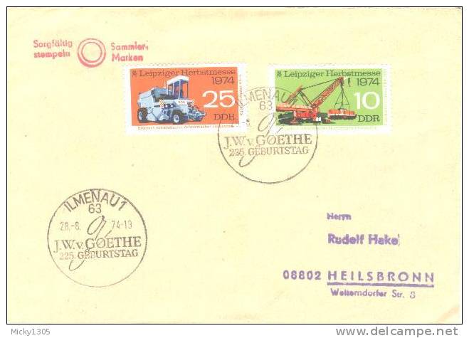 DDR / GDR -  Mi-Nr 1973/1974 Sonderstempel / Special Cancellation (u049)- - Briefe U. Dokumente