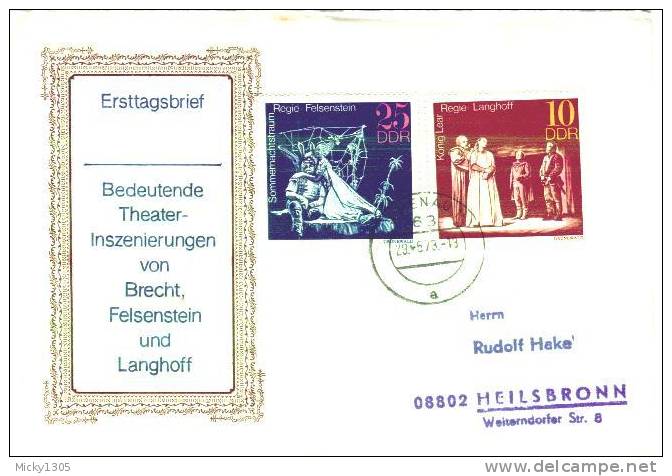 DDR / GDR -  Umschlag Echt Gelaufen / Cover Used (u090)- - Briefe U. Dokumente