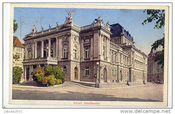 #050 SWITZERLAND ZURICH OPERA HOUSE THEATER  OLD POSTCARD - Zürich