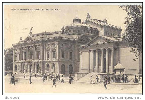 #052 SWITZERLAND GENEVE OPERA HOUSE THEATER  OLD POSTCARD - Genève