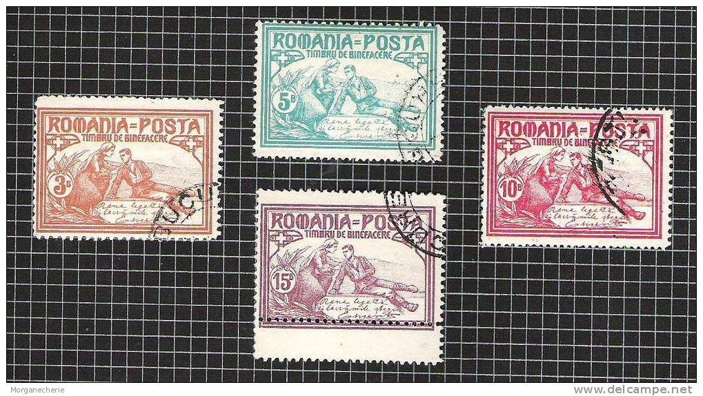 ROMANIA, 1906, MI 169-172, COMPLET @ BORD DE FEUILLE - Used Stamps