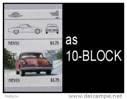 NEVIS 1986, Studebaker Starliner 1953 $1.75 Cars Part VI, IMPE [non Dentelé,Geschnitten,no Dentado,non Dentellato,ongeta - St.Kitts Und Nevis ( 1983-...)