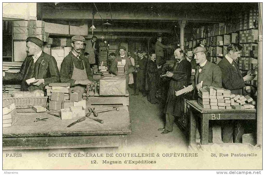 CPA 75 : PARIS  Atelier De Coutellerie Et Orfèvrerie Rue Pastourelle Trés Animé    A VOIR !!!!!!!!!!!! - Arrondissement: 03