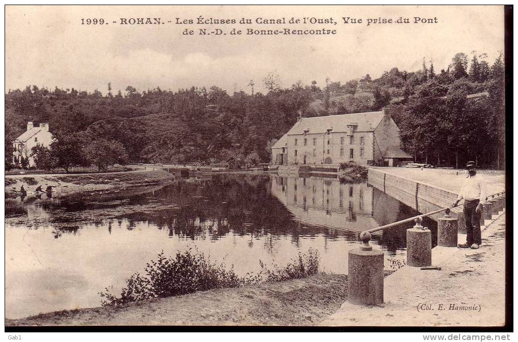 56 --- Rohan --- Les Ecluses Du Canal De L´Oust --- Vue Prise  Du Pont De N - D  De Bonne - Rencontre - Rohan