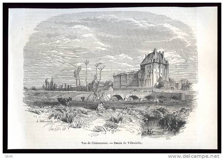 Châteauroux (Indre)    Gravure    1851 - Collections