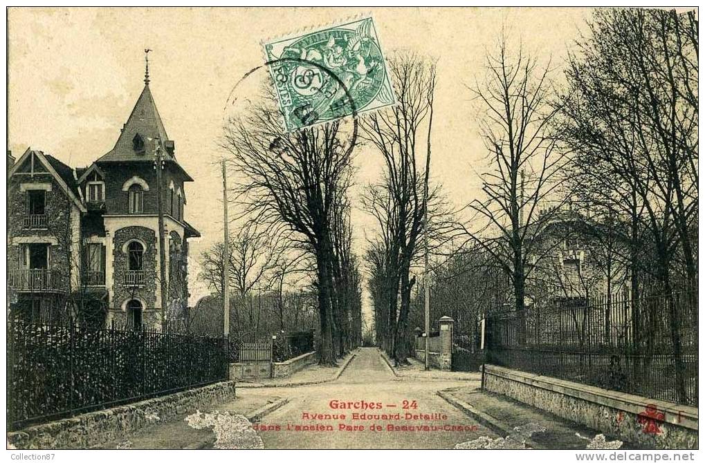 92  - GARCHES - AVENUE EDOUARD DETAILLE  - VILLA - MAISON BOURGEOISE - COLLECTION FLEURY N° 24 - Garches