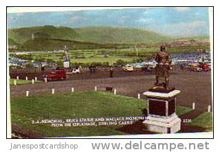 PCd.--Bruce Statue & Wallace Monument From Esplanade STIRLING CASTLE-- Stirling--  Stirlingshire --  SCOTLAND - Stirlingshire