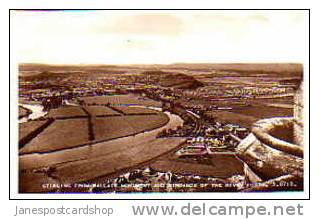 Real Photo PCd---- Stirling From Wallace Monument Shows Windings Of River Forth.--  Stirlingshire --  SCOTLAND - Stirlingshire