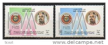 BAHRAIN - BAHREIN - 1988 - 9a SESSIONE DEL CONSIGLIO DI COOPERAZIONE DEL GOLFO - YT 364/365 MI 384/385 ** - Bahreïn (1965-...)