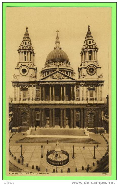 LONDON, UK - ST-PAUL´S CATHEDRAL - ANIMATED - PHOTOCHROM CO LTD GRAPHIC STUDIO - - St. Paul's Cathedral