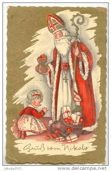 #013 ST NICHOLAS  & CHILDREN  OLD POSTCARD - Other & Unclassified