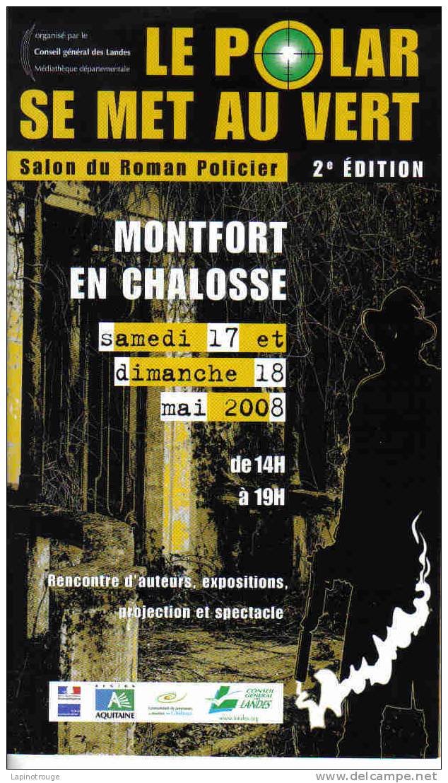 Programme Salon Du Roman Policier Montfort En Chalosse 2008 - Autres & Non Classés