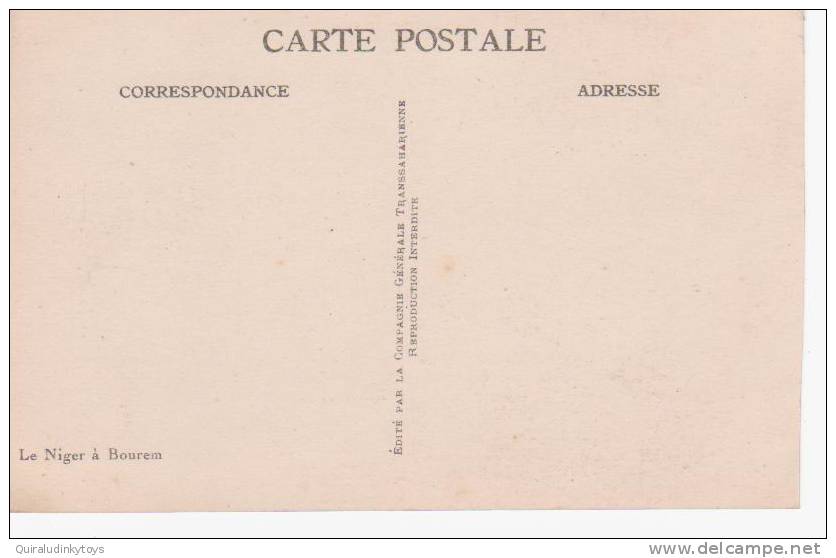 LE NIGER A BOUAREM Belle Cpa Animée De La Cie Transsharienne - Niger